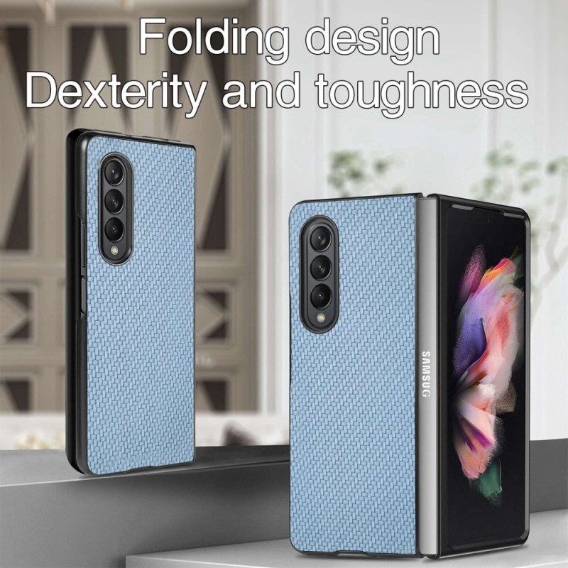 Etui do Samsung Galaxy Z Fold 4 Tkane Włókno Węglowe