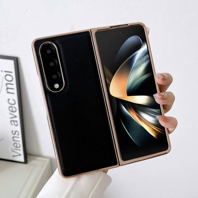 Etui do Samsung Galaxy Z Fold 4 Zwykła Sztuczna Skóra Premium