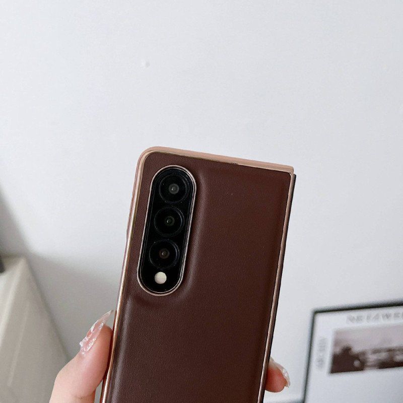 Etui do Samsung Galaxy Z Fold 4 Zwykła Sztuczna Skóra Premium