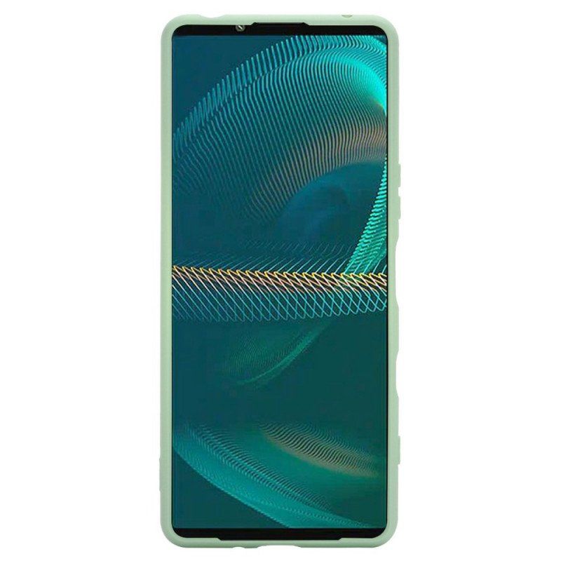 Etui do Sony Xperia 1 IV z Łańcuch Płynny Silikon W Paski