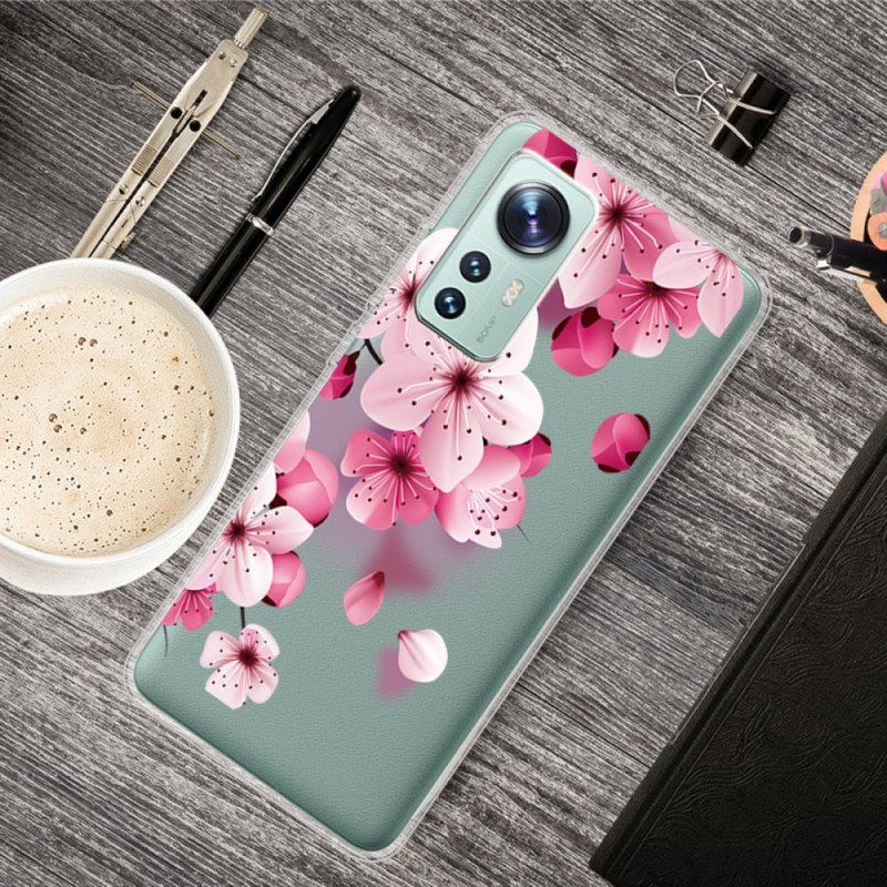 Etui do Xiaomi 12 / 12X Małe Różowe Kwiaty