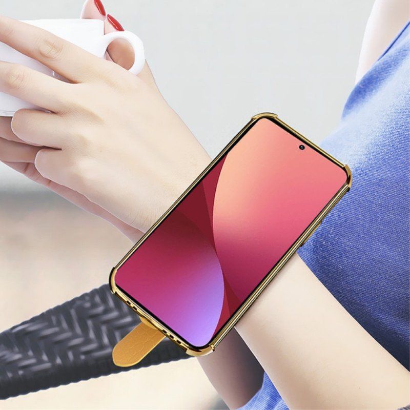 Etui do Xiaomi 12 / 12X Styl Krokodyla Z Paskiem Podtrzymującym