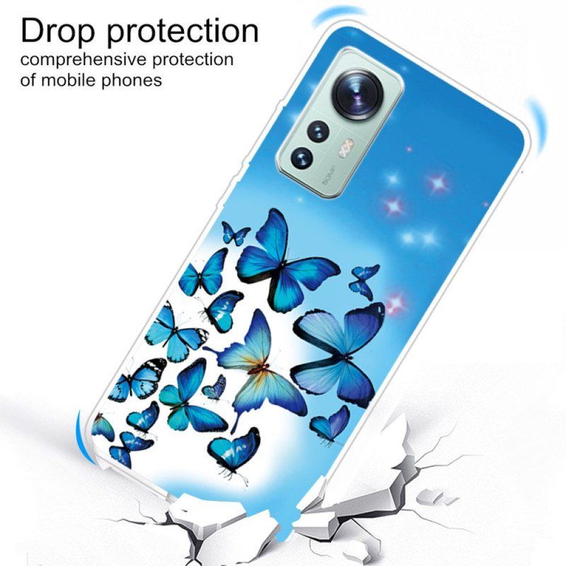 Etui do Xiaomi 12 Pro Deklinacja Silikonowych Motyli