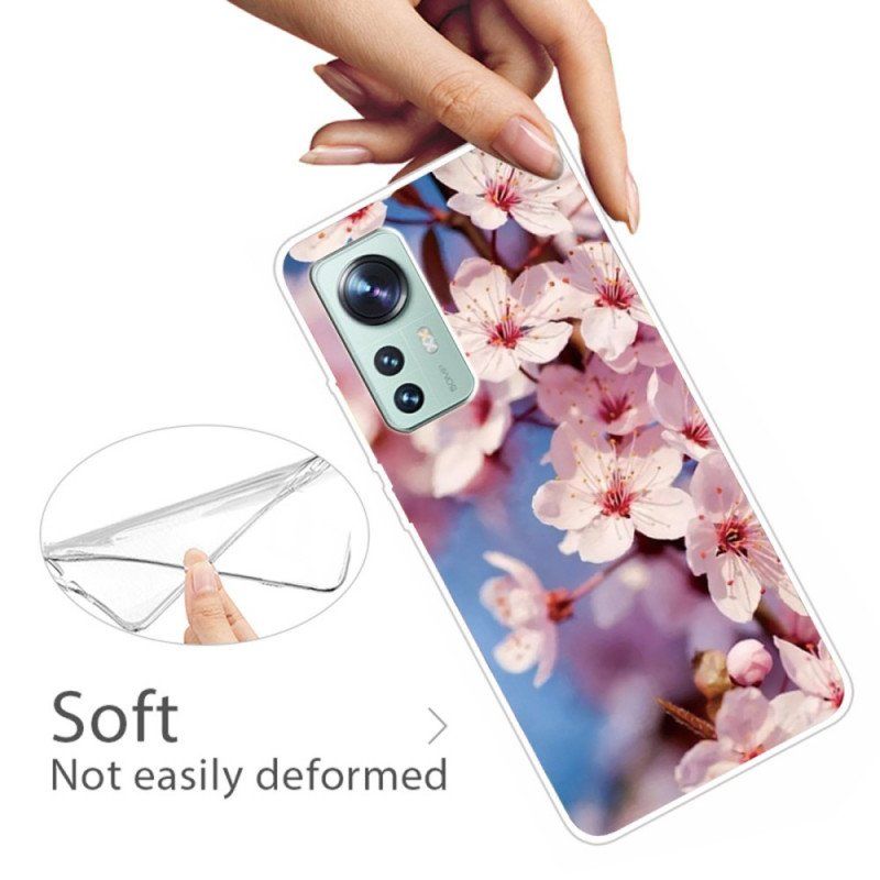 Etui do Xiaomi 12 Pro Kwiatowy Silikon