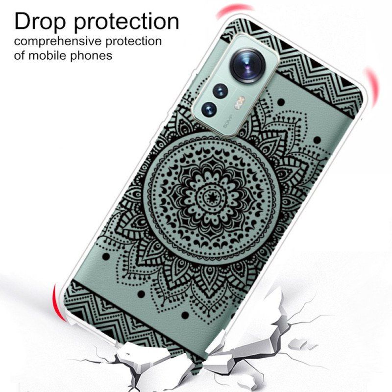 Etui do Xiaomi 12 Pro Silikonowa Mandala Czarna