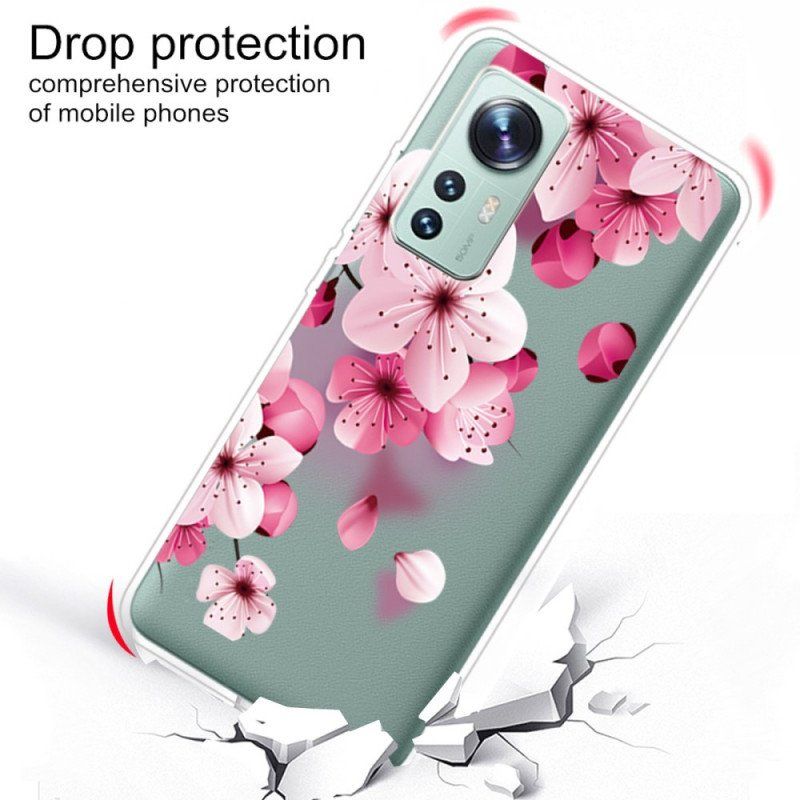 Etui do Xiaomi 12 Pro Silikonowe Kwiaty Róży