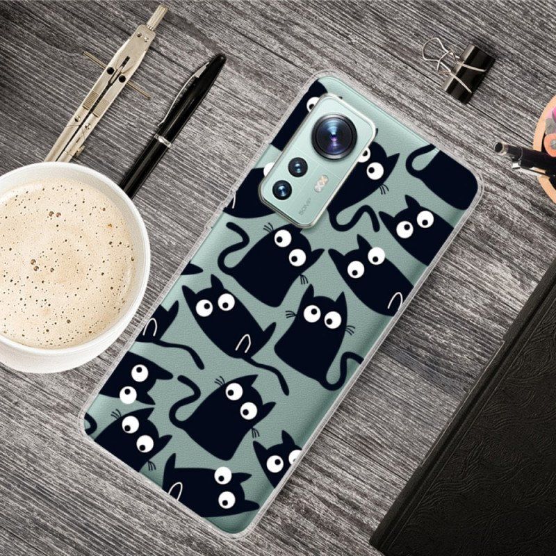 Etui do Xiaomi 12 Pro Silikonowe Małe Koty