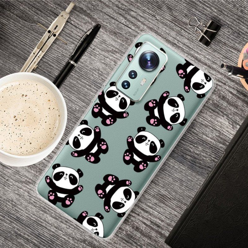 Etui do Xiaomi 12 Pro Silikonowe Małe Pandy