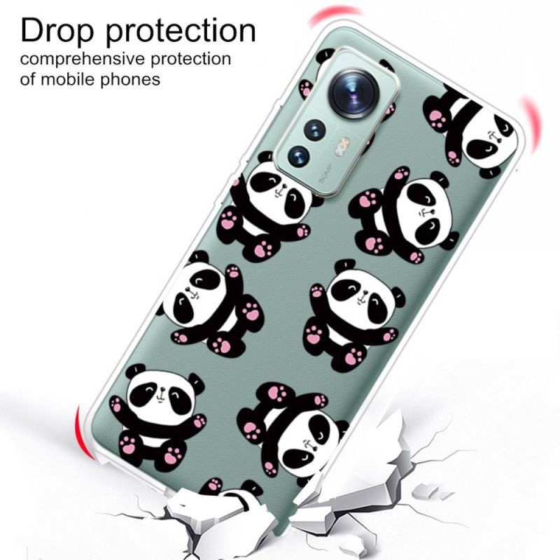 Etui do Xiaomi 12 Pro Silikonowe Małe Pandy