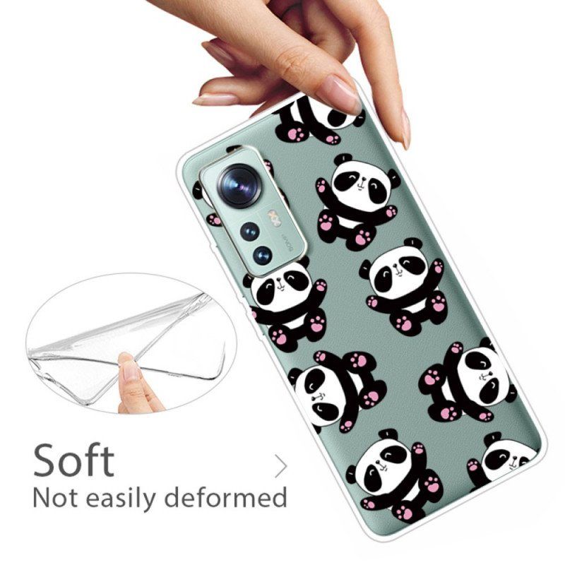 Etui do Xiaomi 12 Pro Silikonowe Małe Pandy