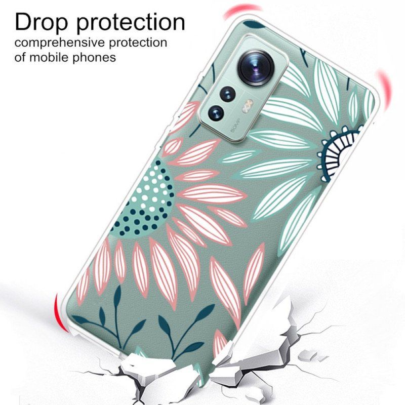 Etui do Xiaomi 12 Pro Silikonowy Kwiat