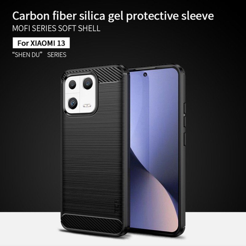 Etui do Xiaomi 13 Szczotkowane Włókno Węglowe Mofi