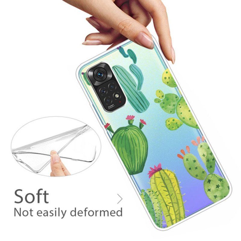 Etui do Xiaomi Redmi Note 11 / 11S Akwarela Kaktusy