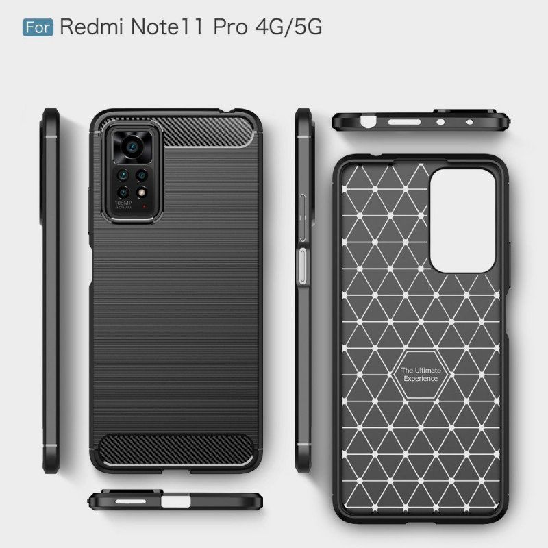 Etui do Xiaomi Redmi Note 11 Pro / 11 Pro 5G Szczotkowane Włókno Węglowe