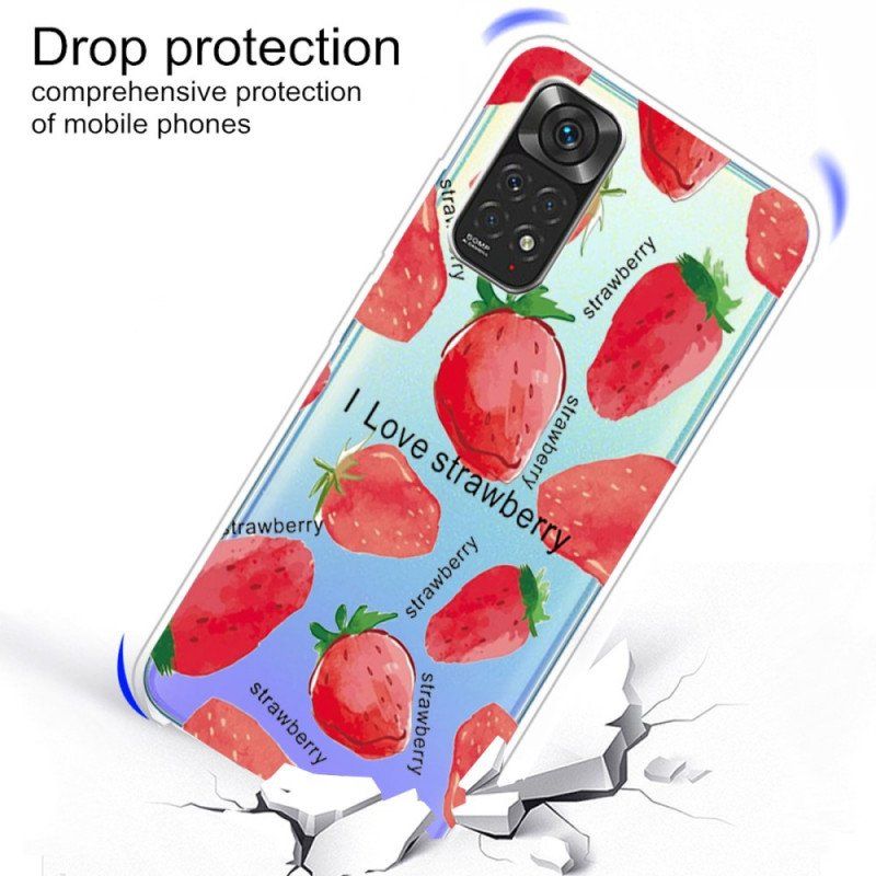 Etui do Xiaomi Redmi Note 11 Pro / 11 Pro 5G Truskawki / Kocham Truskawki