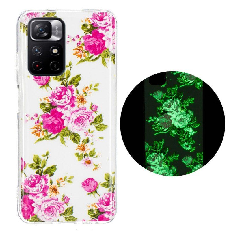 Etui do Xiaomi Redmi Note 11 Pro Plus 5G Fluorescencyjne Kwiaty Wolności