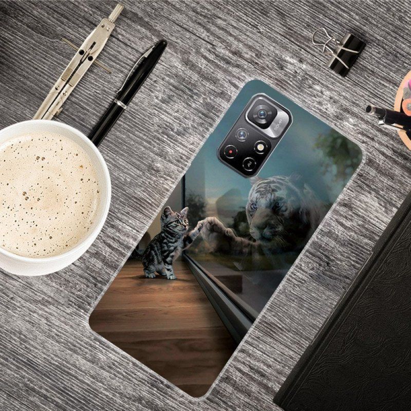 Etui do Xiaomi Redmi Note 11 Pro Plus 5G Silikon Feline Dream