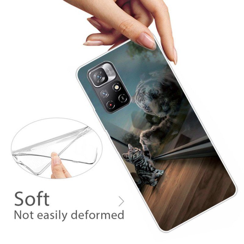 Etui do Xiaomi Redmi Note 11 Pro Plus 5G Silikon Feline Dream