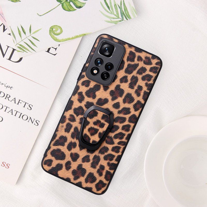 Etui do Xiaomi Redmi Note 11 Pro Plus 5G Wsparcie Pierścienia W Stylu Lamparta