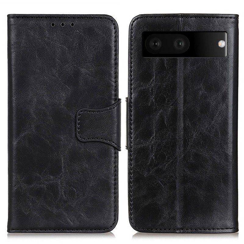 Etui Folio do Google Pixel 7 Dwustronne Zapięcie Ze Skóry Dwoinowej