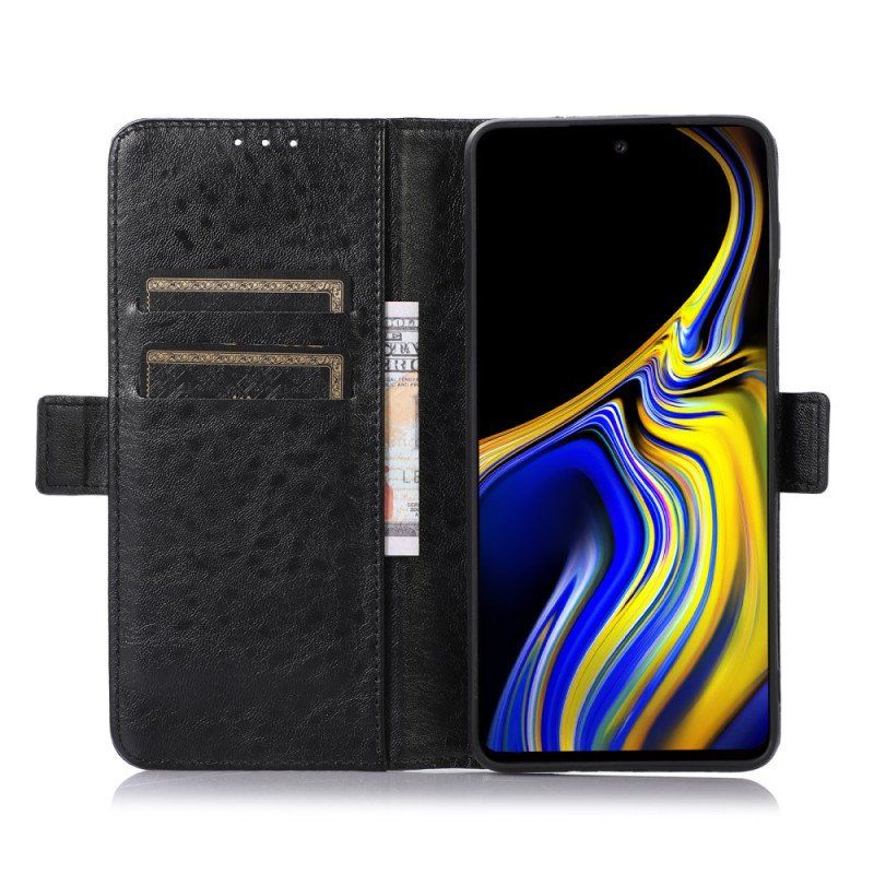 Etui Folio do Google Pixel 7 Pro Skórzany Efekt Litchi Performance