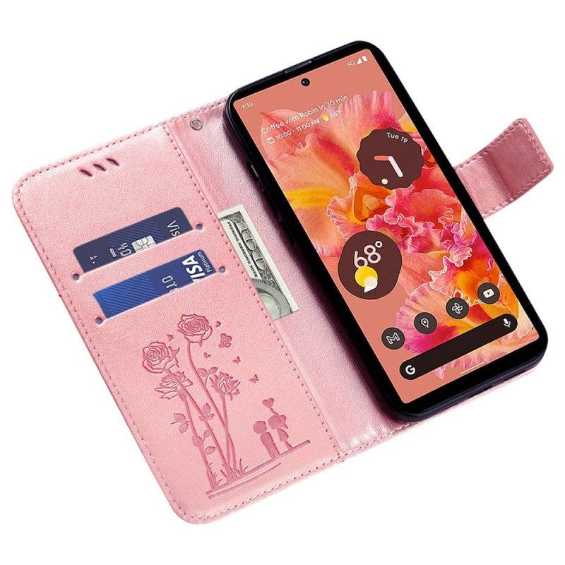 Etui Folio do Google Pixel 7 Pro Solid Color Series Strappy