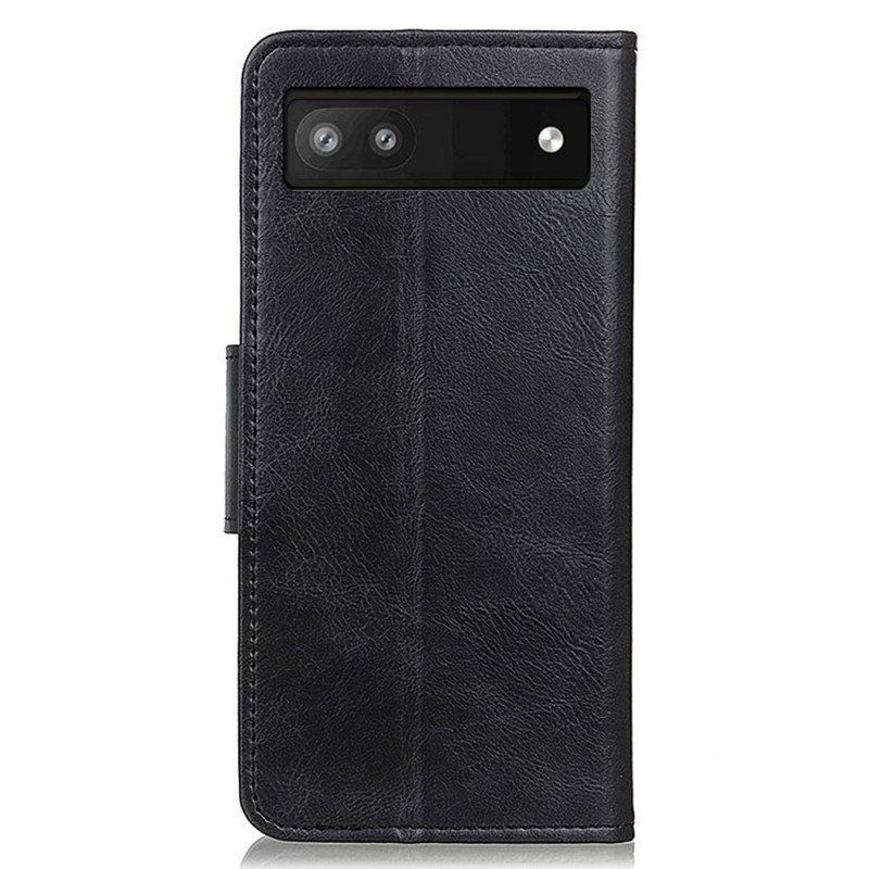 Etui Folio do Google Pixel 7A Stylowe Skórzane Zapięcie Dwustronne