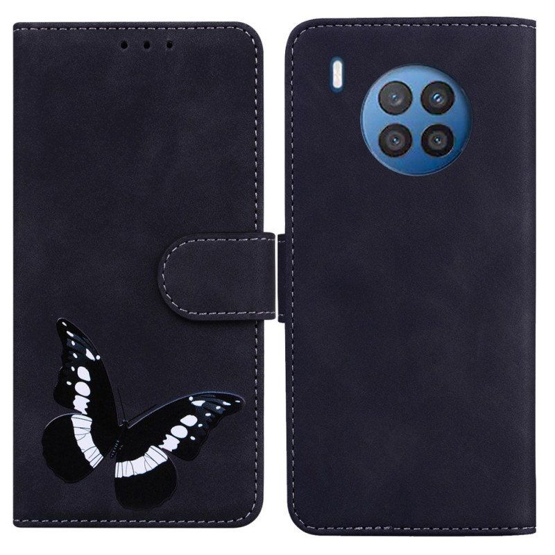 Etui Folio do Honor 50 Lite Motyl Dotykający Skóry