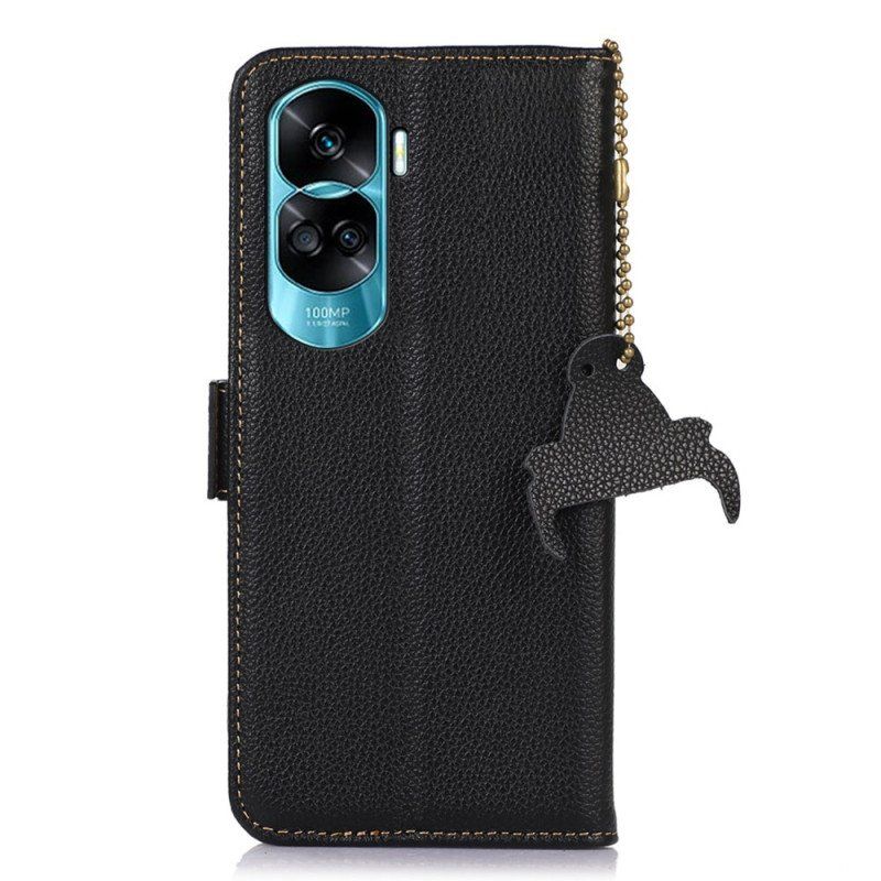 Etui Folio do Honor 90 Lite Prawdziwa Skóra Lite Rfid