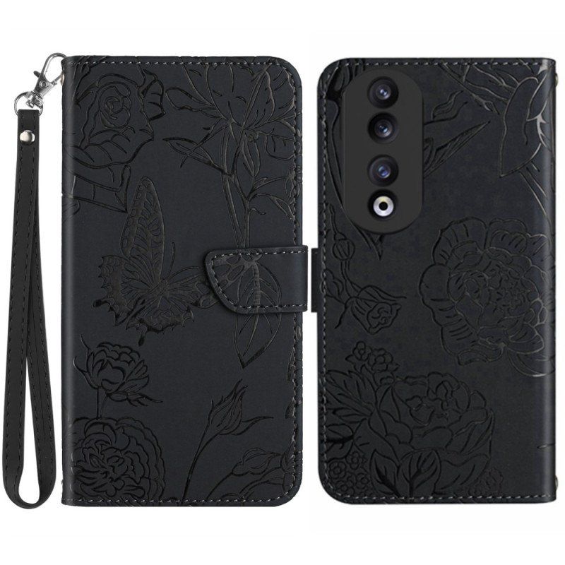 Etui Folio do Honor 90 Motyle I Smycz