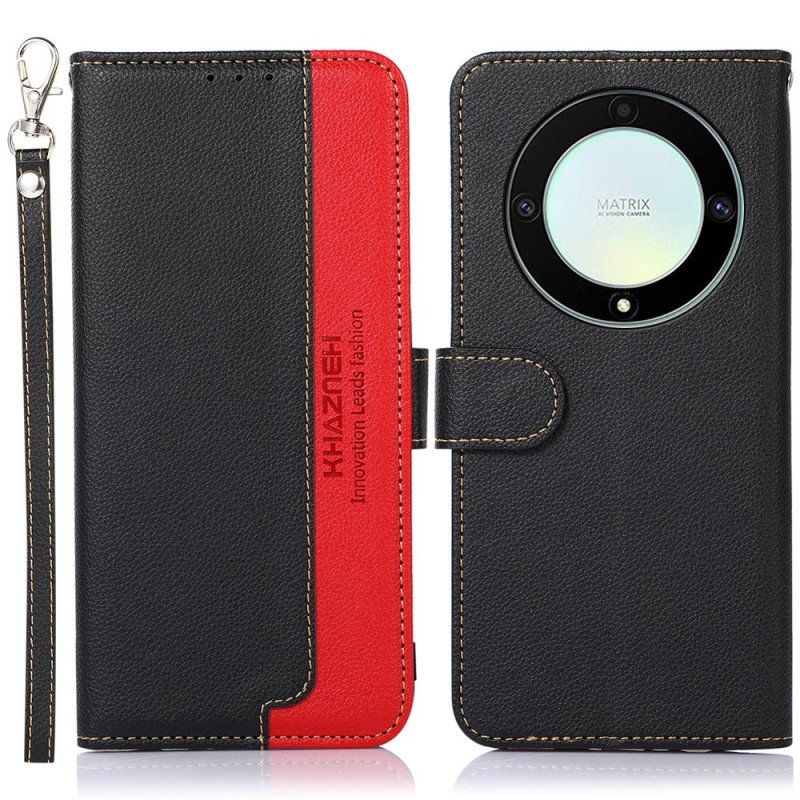 Etui Folio do Honor Magic 5 Lite Rfid Khazneh W Stylu Liczi