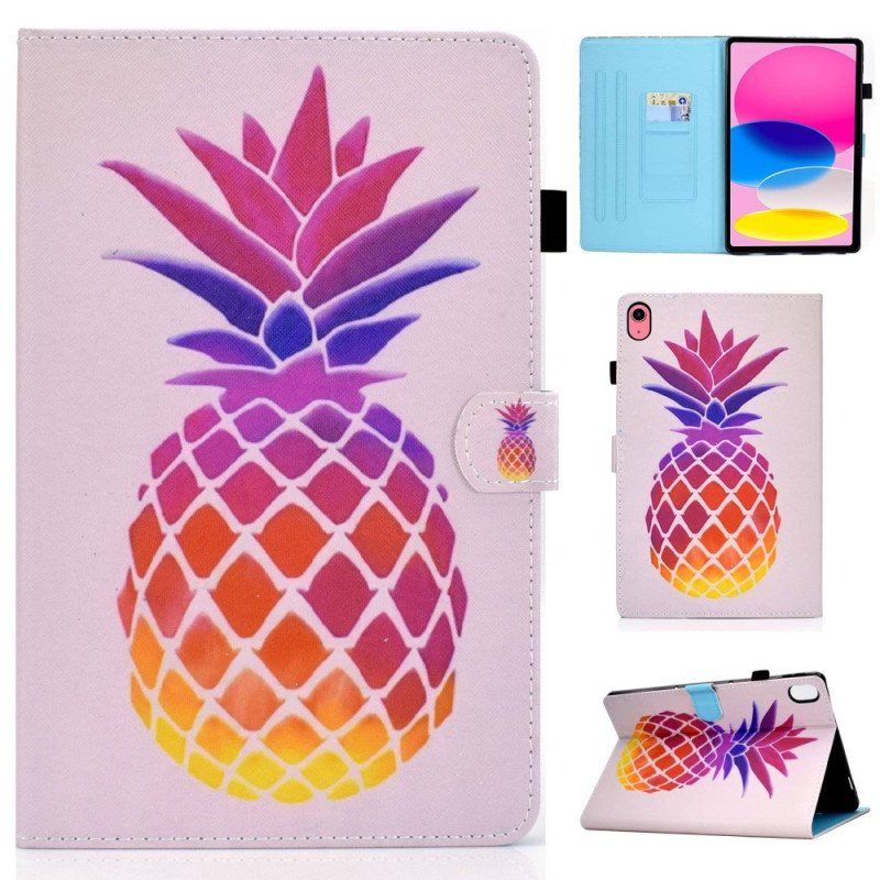 Etui Folio do iPad 10.9" (2022) Kolorowy Ananas