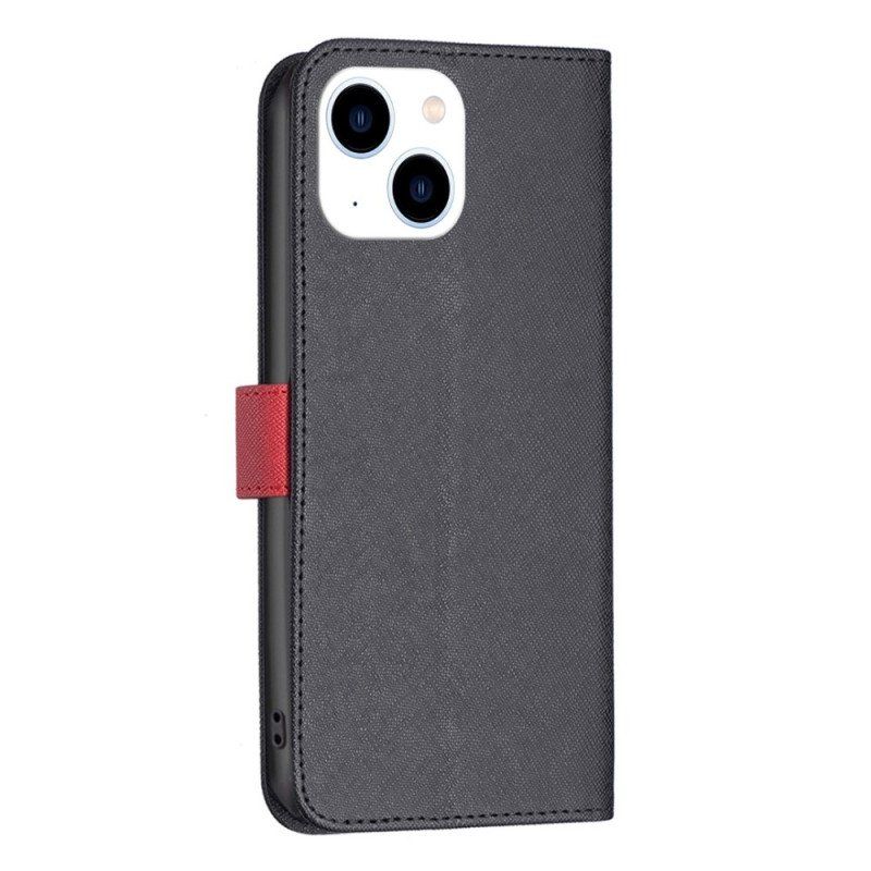 Etui Folio do iPhone 14 Dwukolorowy Kolor Binfen