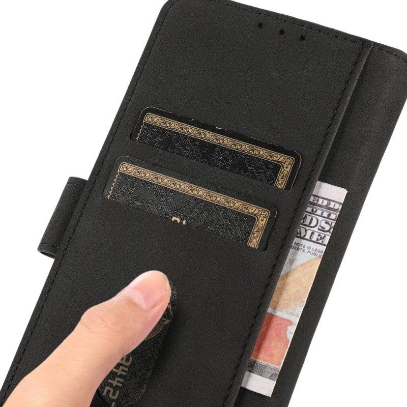 Etui Folio do iPhone 14 Modny Efekt Skóry Khazneh