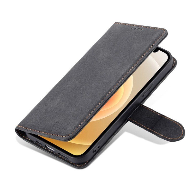 Etui Folio do iPhone 14 Plus Efekt Skóry Azns