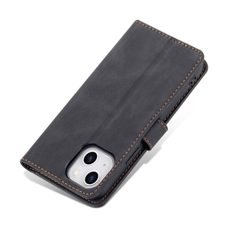 Etui Folio do iPhone 14 Plus Efekt Skóry Azns