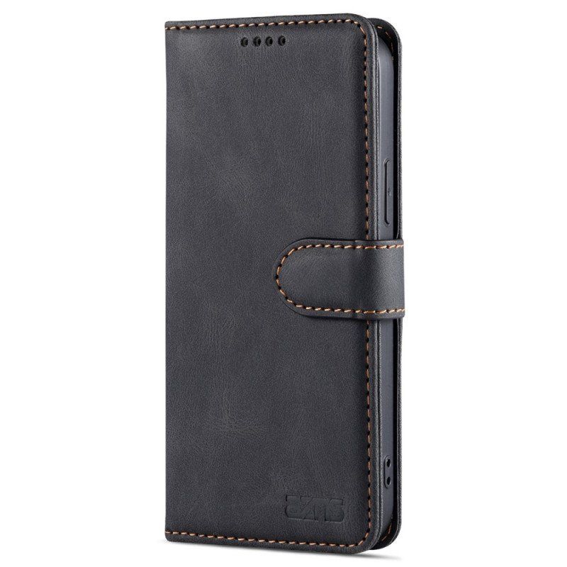 Etui Folio do iPhone 14 Plus Efekt Skóry Azns