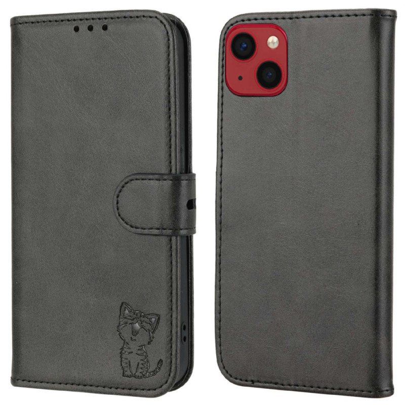 Etui Folio do iPhone 14 Plus Kotek