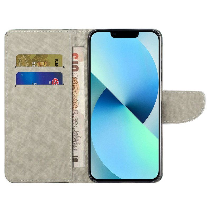 Etui Folio do iPhone 14 Plus Nie Dotykaj Mojego Telefonu