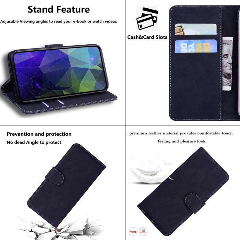 Etui Folio do iPhone 14 Plus Stylowa Skórzana Moda