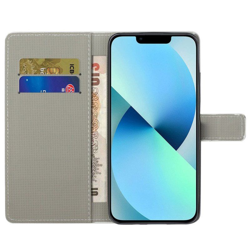 Etui Folio do iPhone 14 Pro Tropikalne Kwiaty