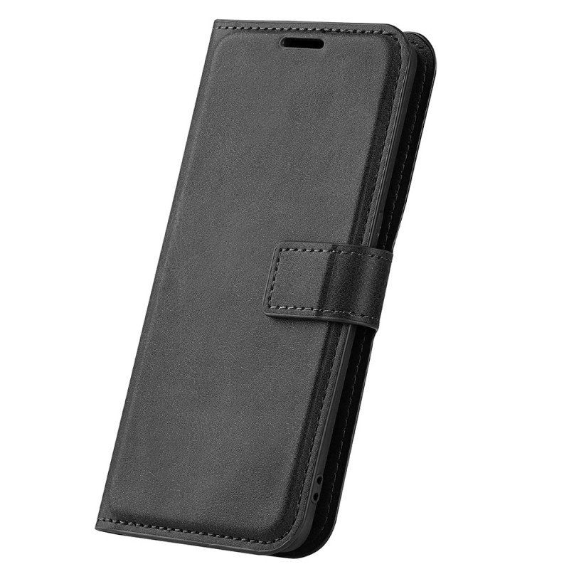 Etui Folio do iPhone 14 Rzemienna Tekstura