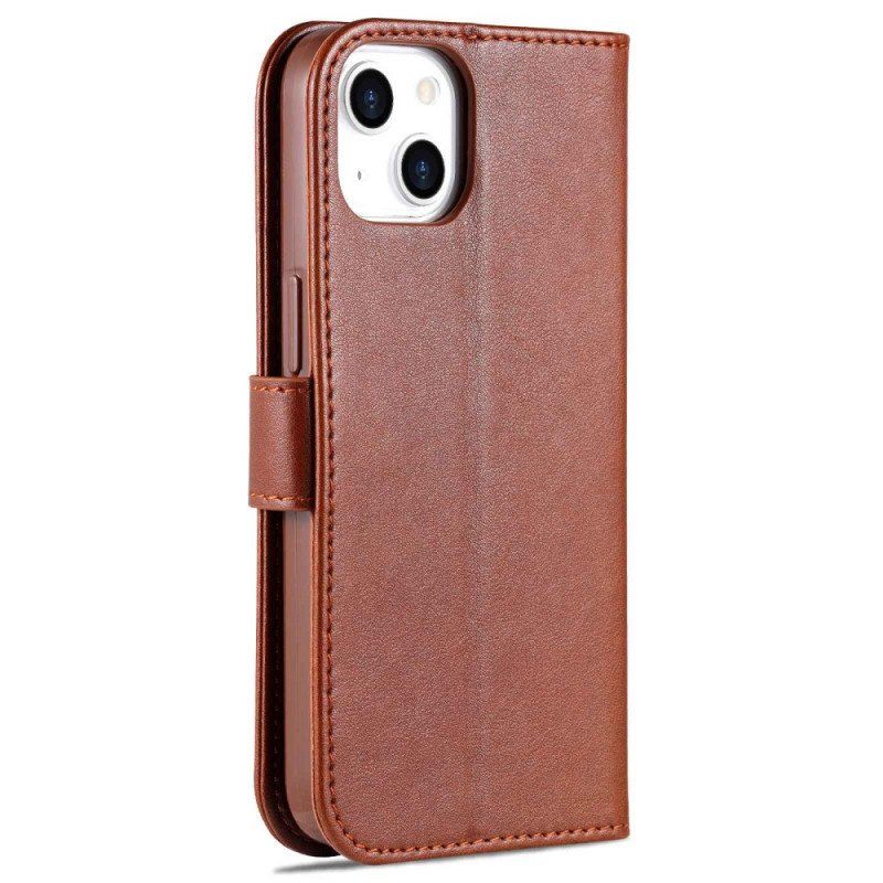 Etui Folio do iPhone 14 Stylizacja Skóry Azns