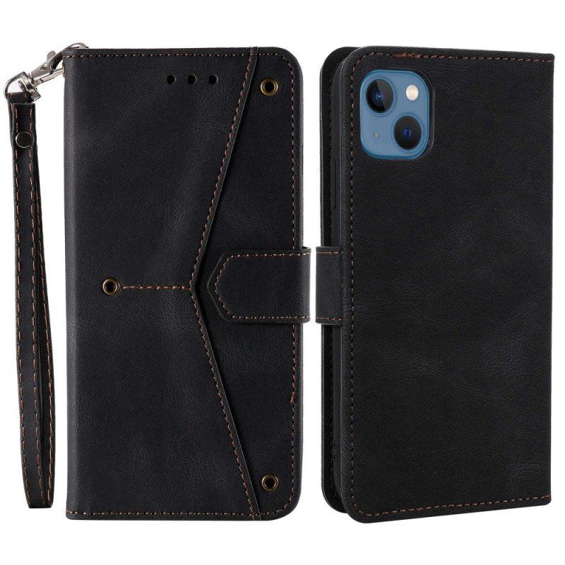 Etui Folio do iPhone 14 Szwy W Dotyku