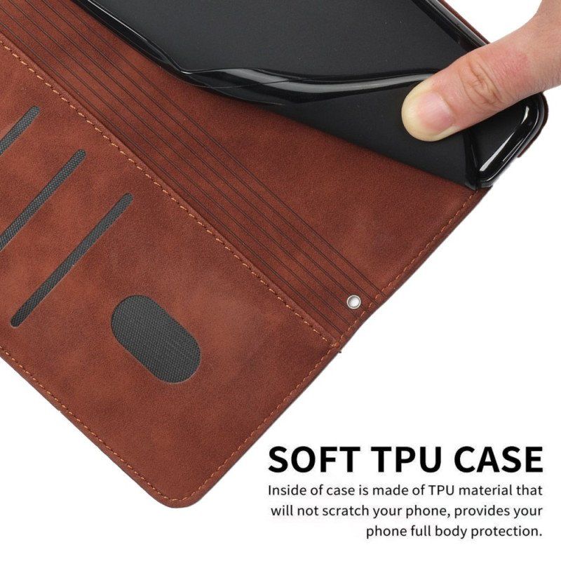 Etui Folio do iPhone 14 Uśmiech Ze Smyczą