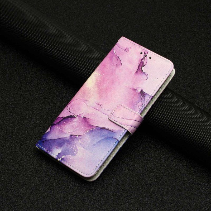 Etui Folio do iPhone 14 z Łańcuch Pasek Marmuru