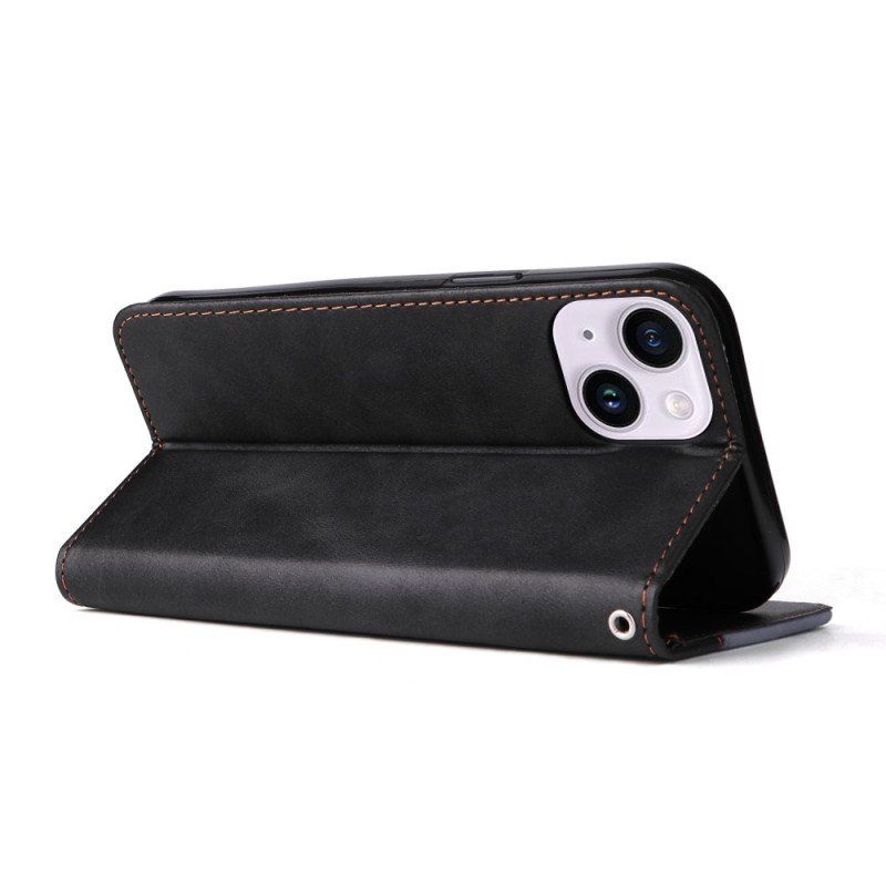 Etui Folio do iPhone 15 Plus Dwukolorowy. Stylowy