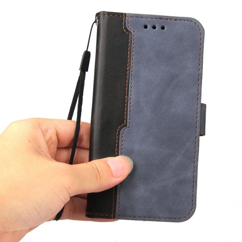 Etui Folio do iPhone 15 Plus Dwukolorowy. Stylowy