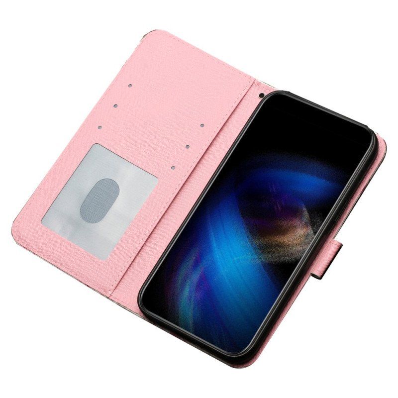 Etui Folio do iPhone 15 Plus z Łańcuch Pluszowe Misie 3d Z Paskiem