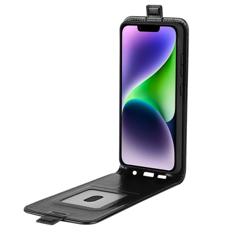 Etui Folio do iPhone 15 Skórzany Futerał Klapa Pionowa